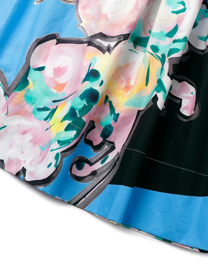 MARYLING Skirts Cotton Art Print Skirt Rose 8211 Women MARYLING Skirts Cotton Art Print Skirt Rose 8211 Women
