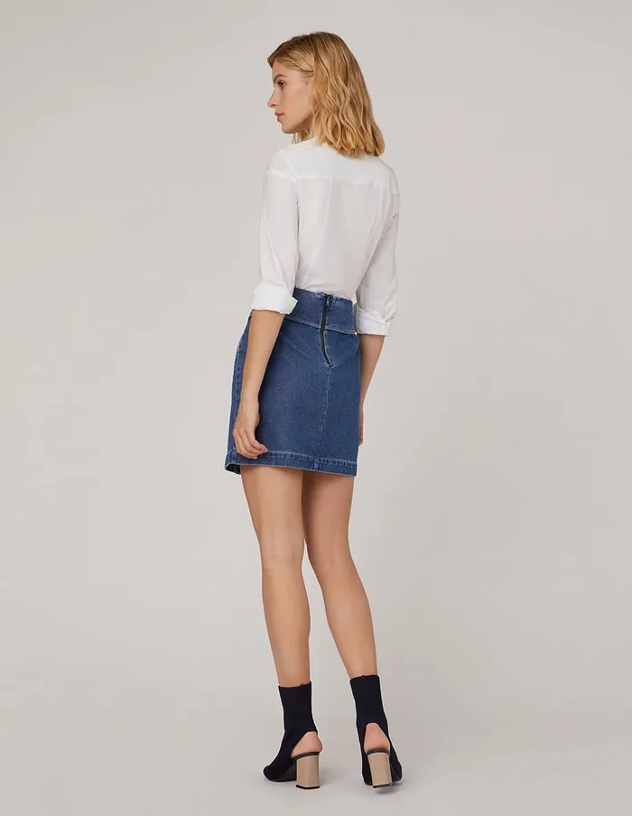 MARYLING Skirts METAL BUTTON DOUBLEBREASTED DENIM SKIRT Blue 8211 Women