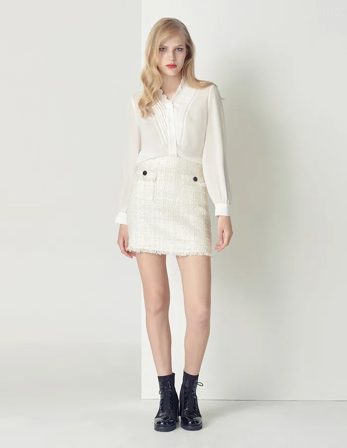 MARYLING Skirts Offwhite Tassel Multipocket Mini Skirt White 8211 Women