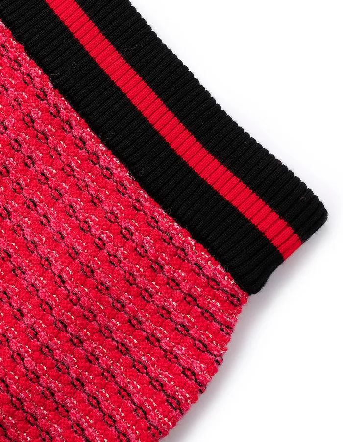 MARYLING Skirts Raspberry Plaid Knitted Skirt Checkes 8211 Women MARYLING Skirts Raspberry Plaid Knitted Skirt Checkes 8211 Women