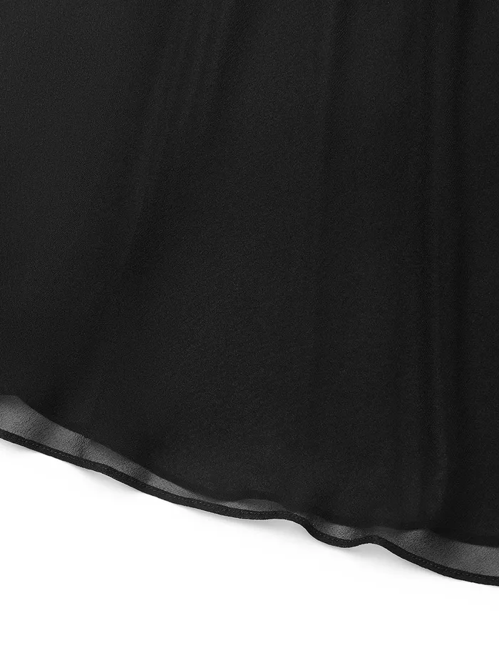 MARYLING Skirts Silk Georgette Needlework With Skirt Black 8211 Women MARYLING Skirts Silk Georgette Needlework With Skirt Black 8211 Women