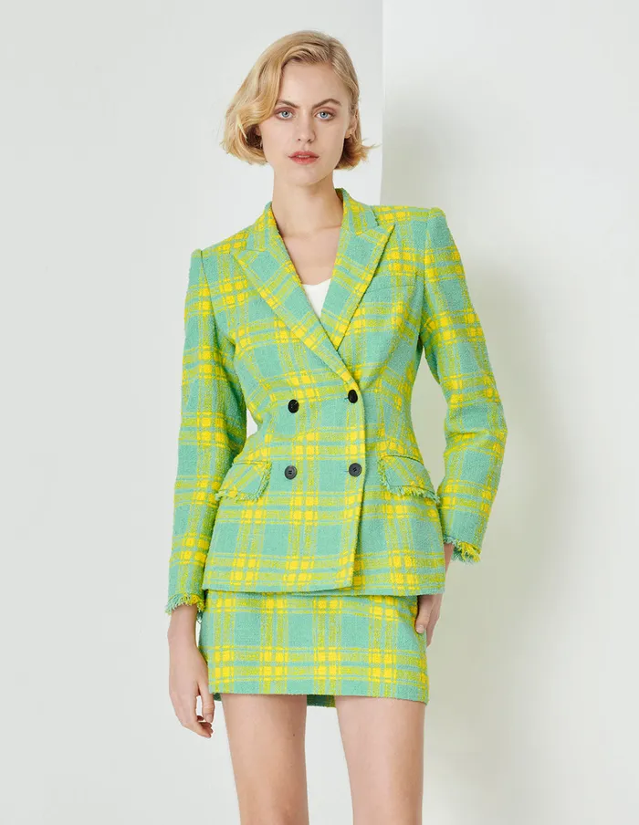 MARYLING Skirts Spring Green Plaid Mini Skirt Mix 8211 Women MARYLING Skirts Spring Green Plaid Mini Skirt Mix 8211 Women