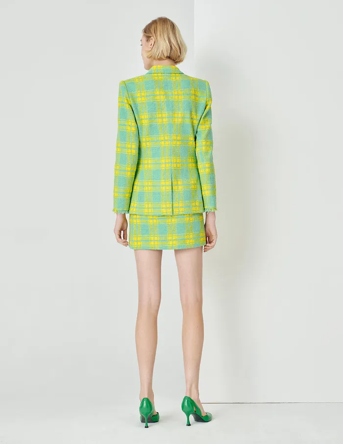 MARYLING Skirts Spring Green Plaid Mini Skirt Mix 8211 Women MARYLING Skirts Spring Green Plaid Mini Skirt Mix 8211 Women