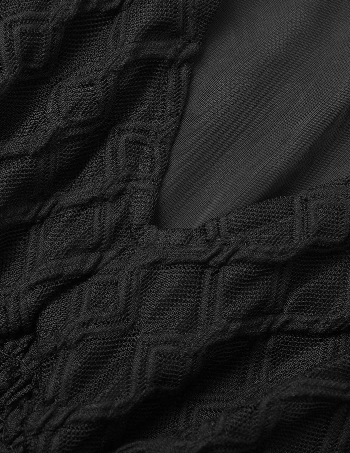 MARYLING Vest Jacquard VNeck Top Black 8211 Women MARYLING Vest Jacquard VNeck Top Black 8211 Women