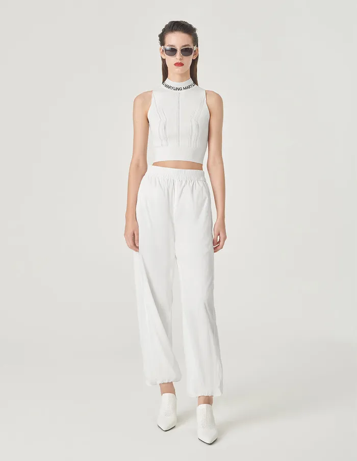 MARYLING Vest White Turtleneck Knitted Vest Snow 8211 Women