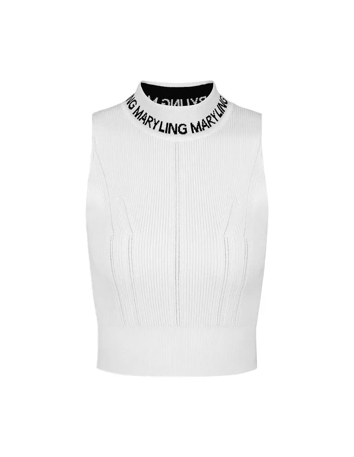 MARYLING Vest White Turtleneck Knitted Vest Snow 8211 Women MARYLING Vest White Turtleneck Knitted Vest Snow 8211 Women