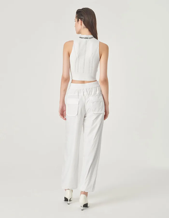 MARYLING Vest White Turtleneck Knitted Vest Snow 8211 Women MARYLING Vest White Turtleneck Knitted Vest Snow 8211 Women
