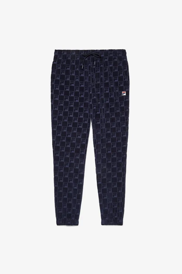 Matching Sets Men Fila Jacquard Velour Track Pant 400 Fila Navy