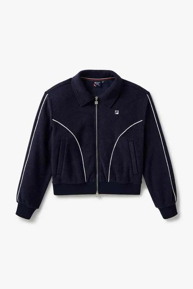 Matching Sets Women Fila Tennis Terry Track Top 400 Ink Navy
