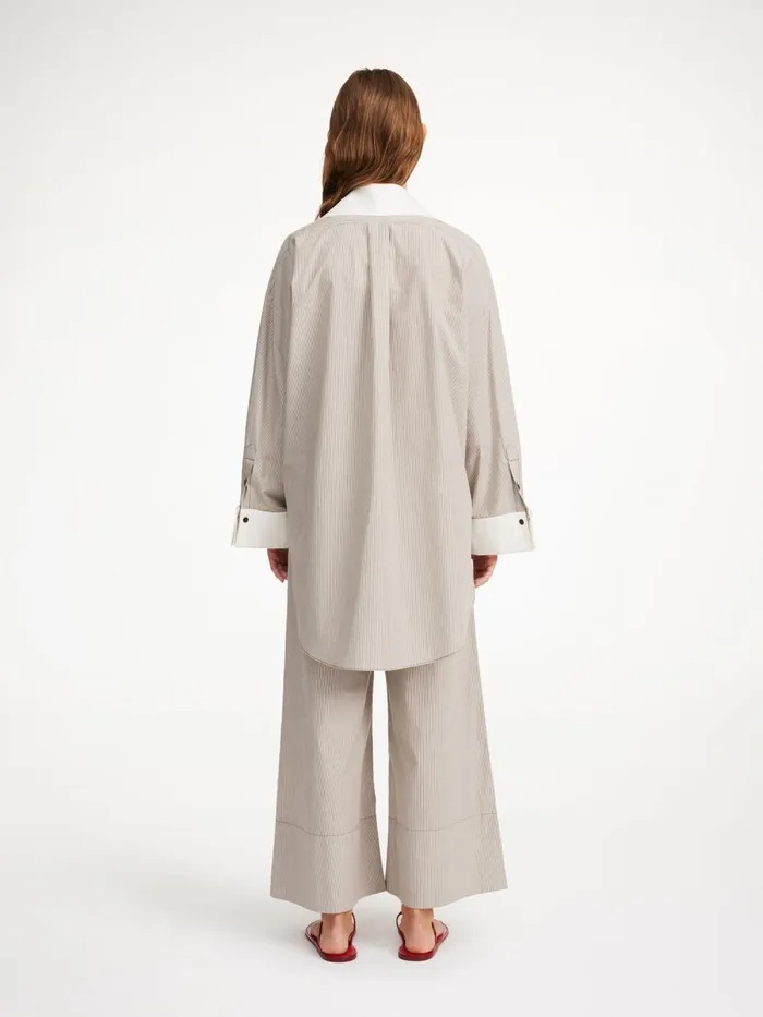 Maye Organic Cotton Shirt Warm Brown Women By Malene Birger Shirts
