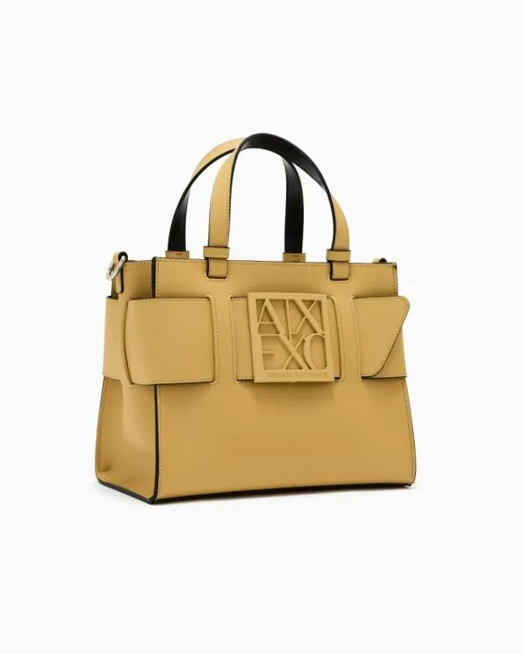 Medium Tote Bag With Double Handles And Shoulder Strap Yellow Women Armani Shoppers Medium Tote Bag With Double Handles And Shoulder Strap Yellow Women Armani Shoppers