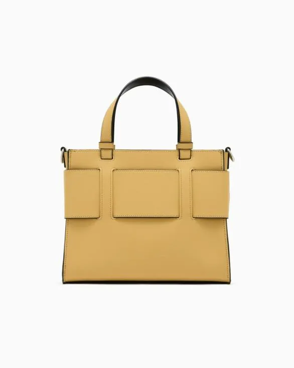 Medium Tote Bag With Double Handles And Shoulder Strap Yellow Women Armani Shoppers Medium Tote Bag With Double Handles And Shoulder Strap Yellow Women Armani Shoppers
