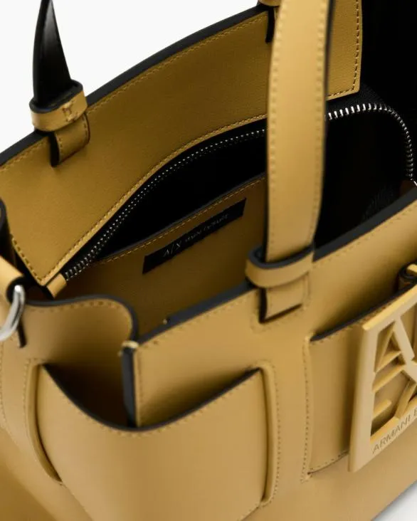 Medium Tote Bag With Double Handles And Shoulder Strap Yellow Women Armani Shoppers Medium Tote Bag With Double Handles And Shoulder Strap Yellow Women Armani Shoppers