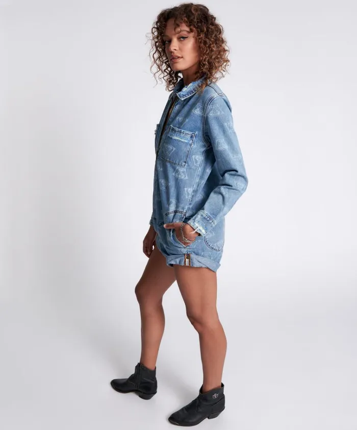MEDUSA PROPHECY JUMPSUIT Women One Teaspoon Denim Jumpsuits MEDUSA PROPHECY JUMPSUIT Women One Teaspoon Denim Jumpsuits