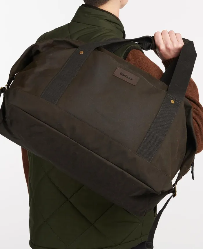 Men Bags and Luggage Barbour Essential Wax Holdall Olive