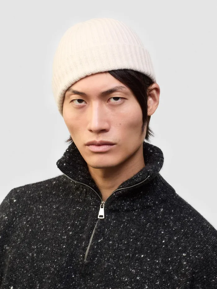 Men Begg X Co Beanies Alex Cashmere Beanie Natural