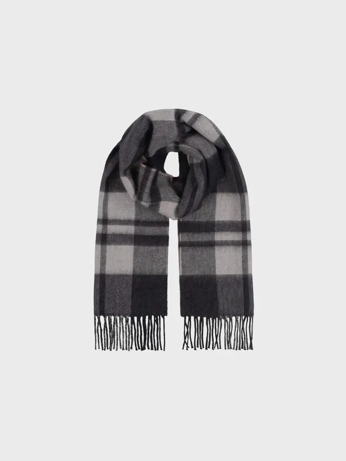 Men Begg X Co Scarves Taransay Nuance Rime Cashmere Scarf Cimmerian Carbon