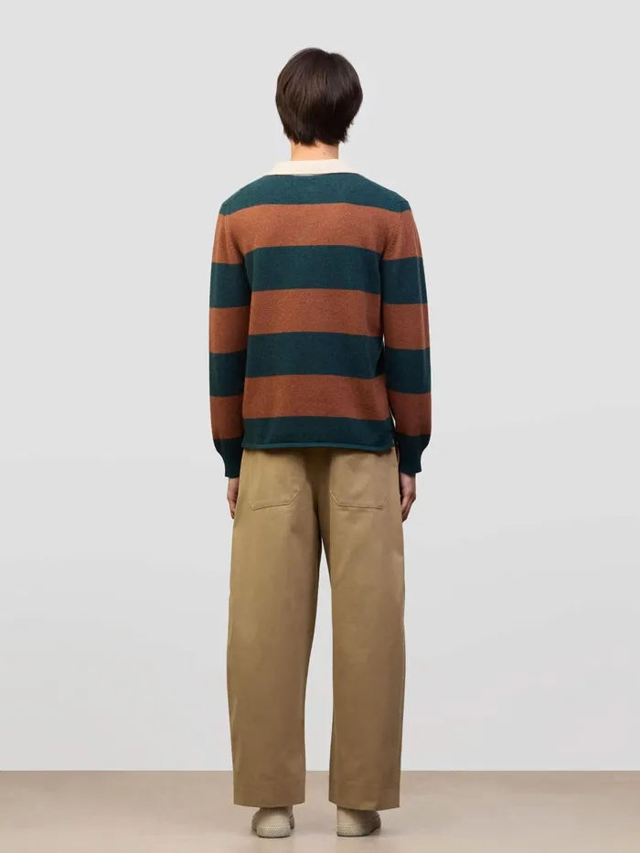 Men Begg X Co Sweaters Hooped Rugby Cashmere Sweater Kilmuir Rum