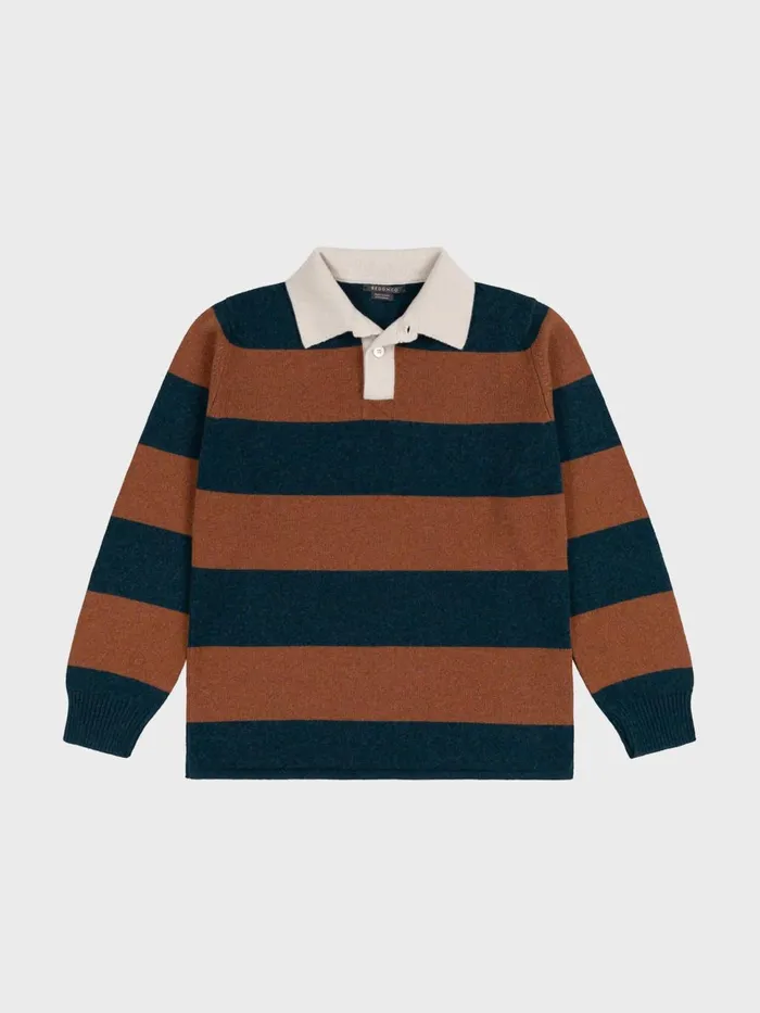 Men Begg X Co Sweaters Hooped Rugby Cashmere Sweater Kilmuir Rum