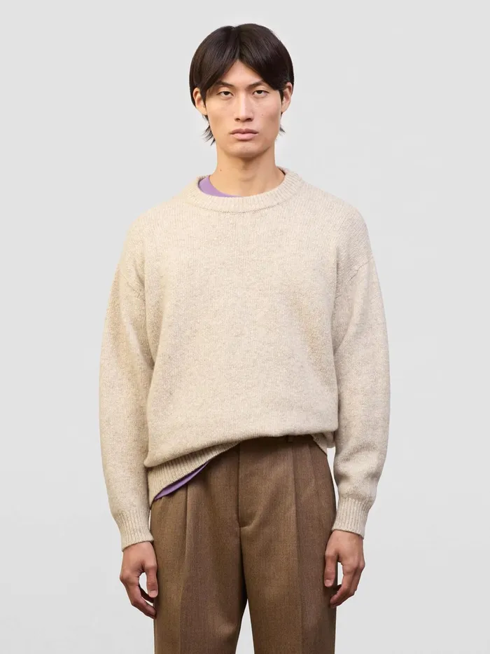 Men Begg X Co Sweaters Ricos Cashmere Sweater Natural