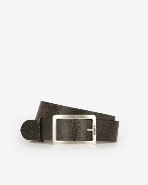 Men Belts The Kooples Brown Leather Belt Brown