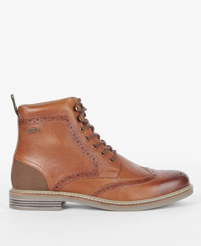 Men Boots Barbour Seaton Brogues Almond