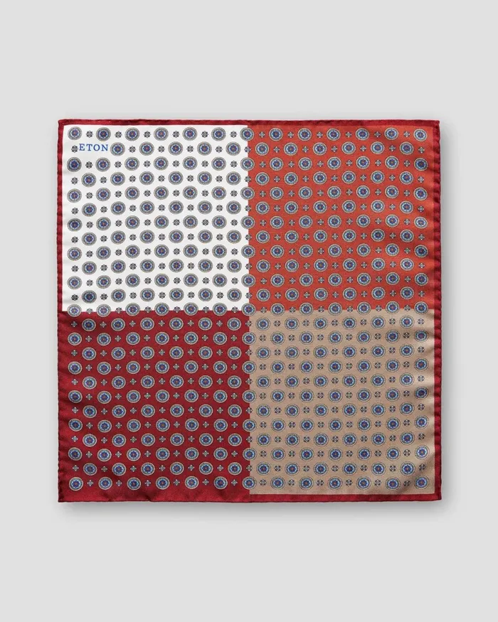 Men Brown Silk Pocket Square Four Squares Brown Eton Pocket Squares Men Brown Silk Pocket Square Four Squares Brown Eton Pocket Squares