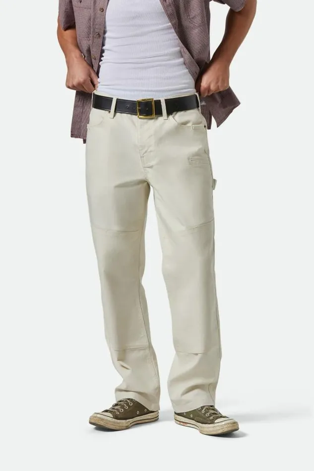 Men Builders Carpenter Stretch Pant Egret White Brixton Pants