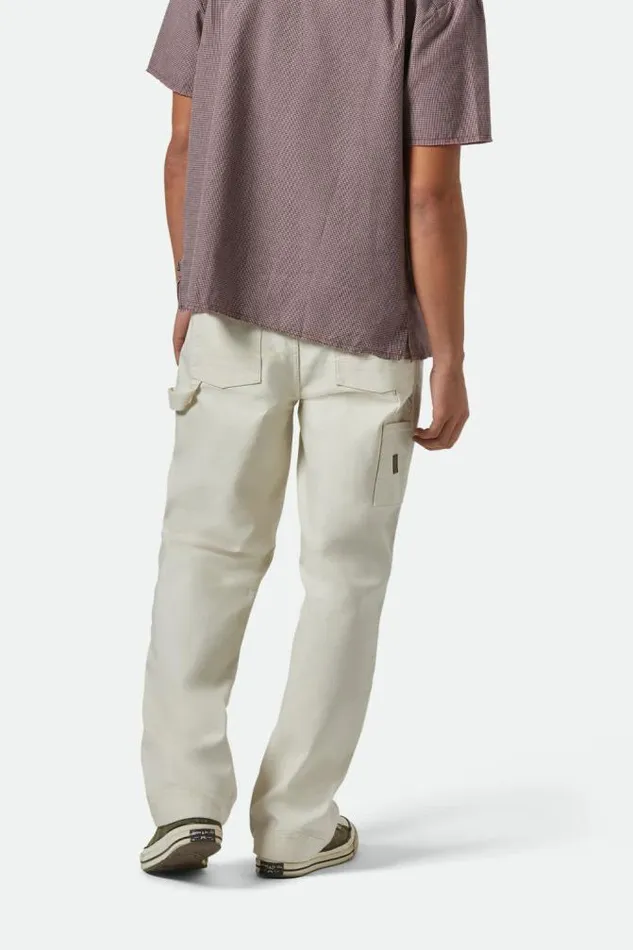 Men Builders Carpenter Stretch Pant Egret White Brixton Pants