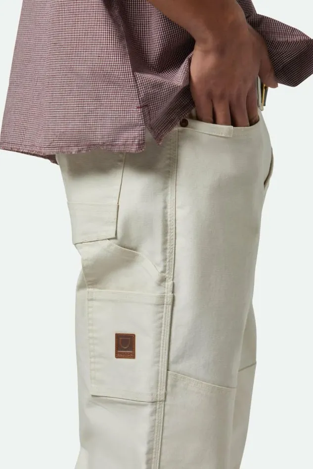 Men Builders Carpenter Stretch Pant Egret White Brixton Pants