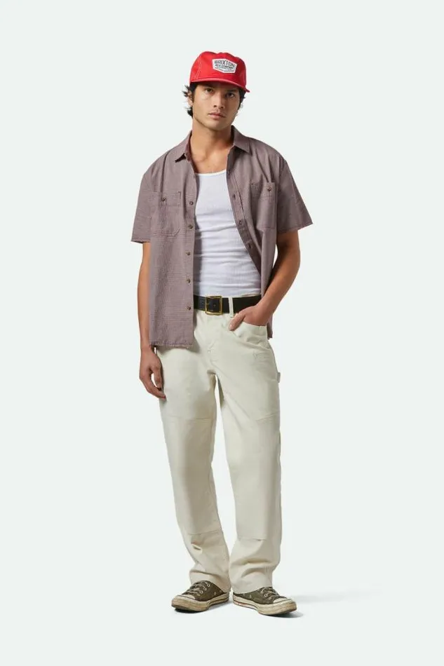 Men Builders Carpenter Stretch Pant Egret White Brixton Pants
