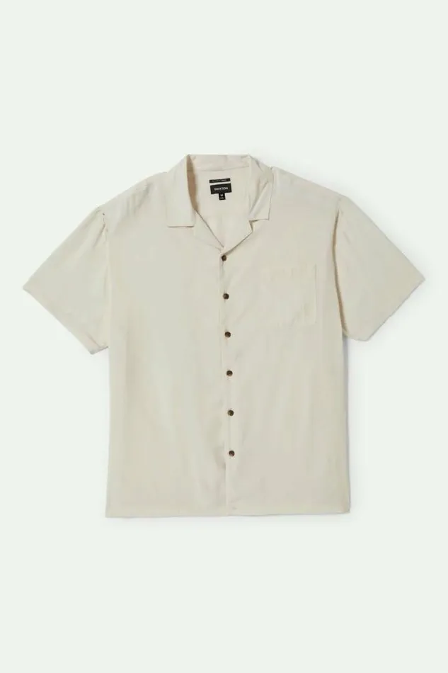 Men Bunker SS Camp Collar Shirt Whitecap Brixton Button Ups