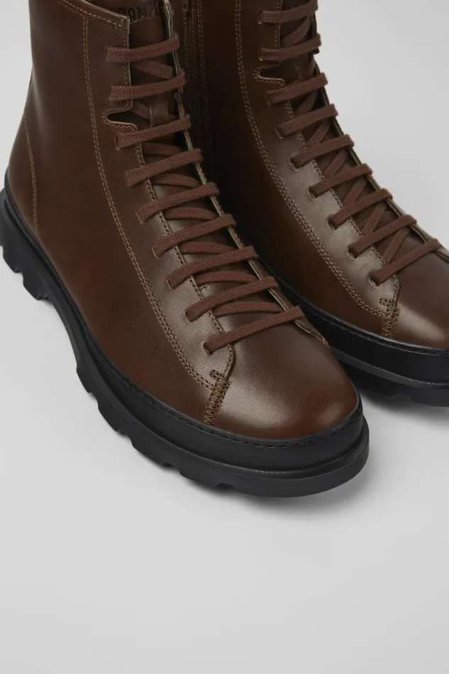 Men Camper Ankle Boots Brutus Brown Medium Lace Boot
