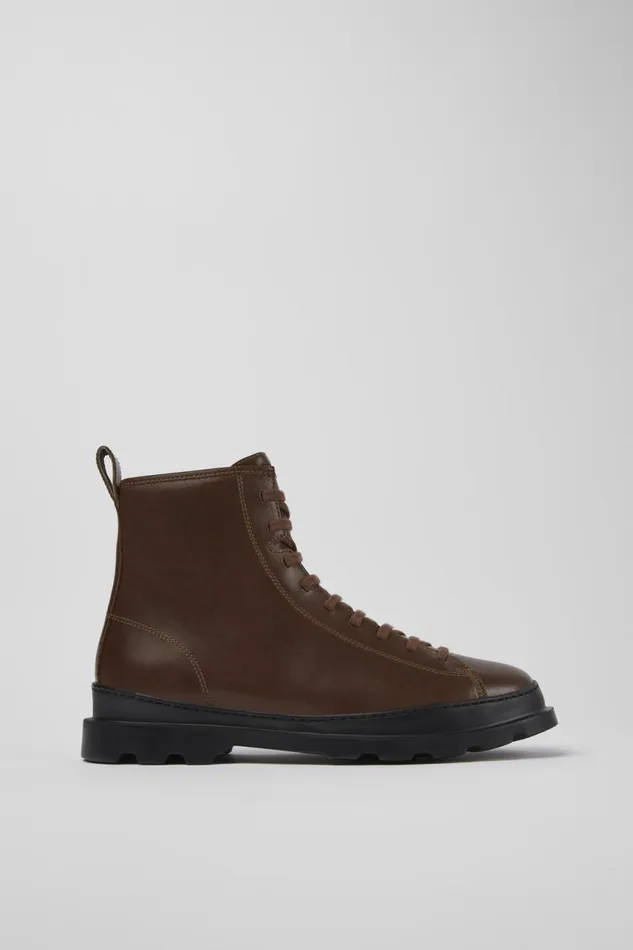 Men Camper Ankle Boots Brutus Brown Medium Lace Boot Men Camper Ankle Boots Brutus Brown Medium Lace Boot