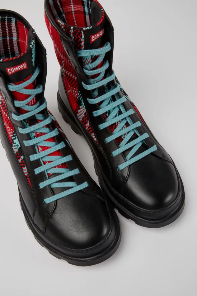 Men Camper Ankle Boots Brutus Multicolor Laceup Boots