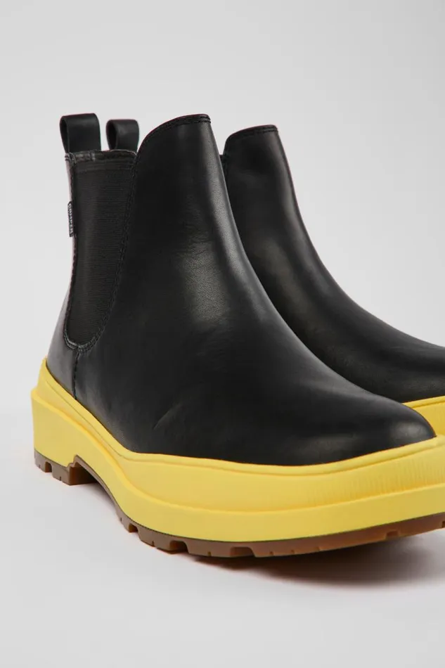 Men Camper Ankle Boots Brutus Trek HYDROSHIELD MICHELIN Black Leather Ankle Boots