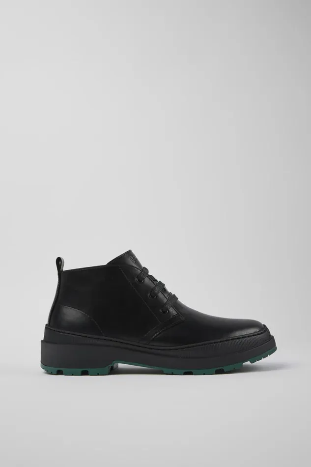Men Camper Ankle Boots Brutus Trek MICHELIN Black Leather Shoes Men Camper Ankle Boots Brutus Trek MICHELIN Black Leather Shoes