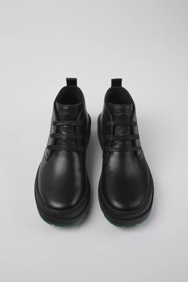 Men Camper Ankle Boots Brutus Trek MICHELIN Black Leather Shoes Men Camper Ankle Boots Brutus Trek MICHELIN Black Leather Shoes