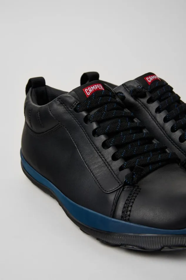 Men Camper Ankle Boots Peu Pista GORETEX Black Leather Shoes