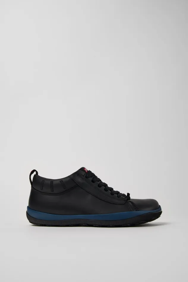 Men Camper Ankle Boots Peu Pista GORETEX Black Leather Shoes