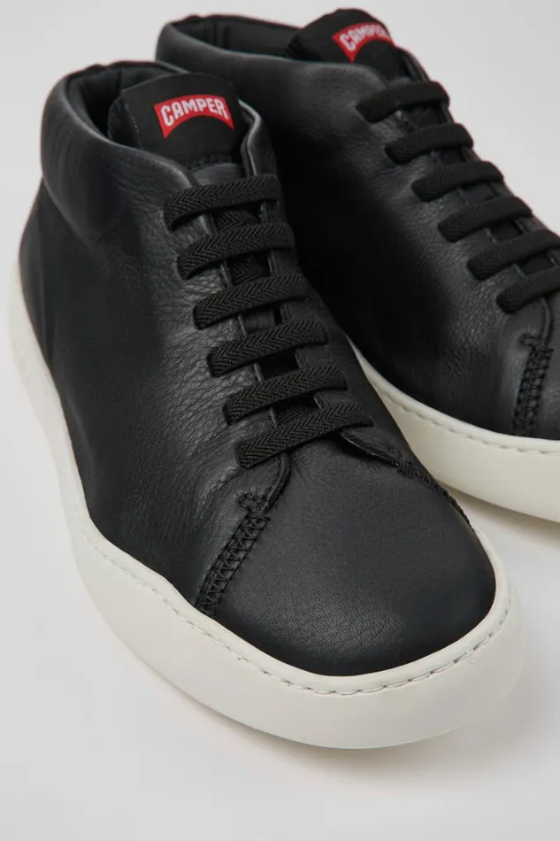 Men Camper Ankle Boots Peu Touring Black Leather Sneakers