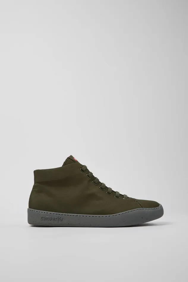 Men Camper Ankle Boots Peu Touring Green Textile Ankle Boots Men Camper Ankle Boots Peu Touring Green Textile Ankle Boots