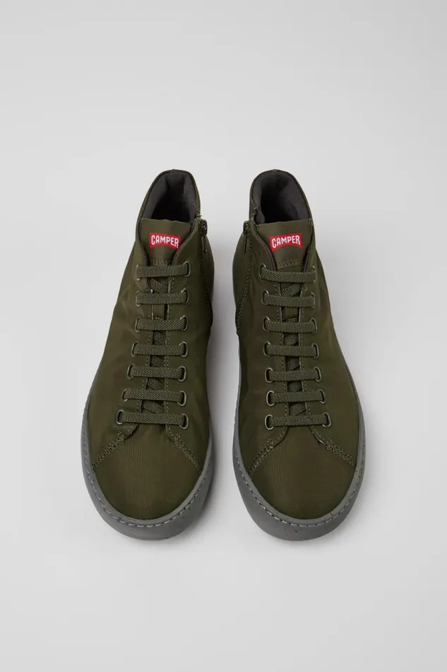 Men Camper Ankle Boots Peu Touring Green Textile Ankle Boots Men Camper Ankle Boots Peu Touring Green Textile Ankle Boots