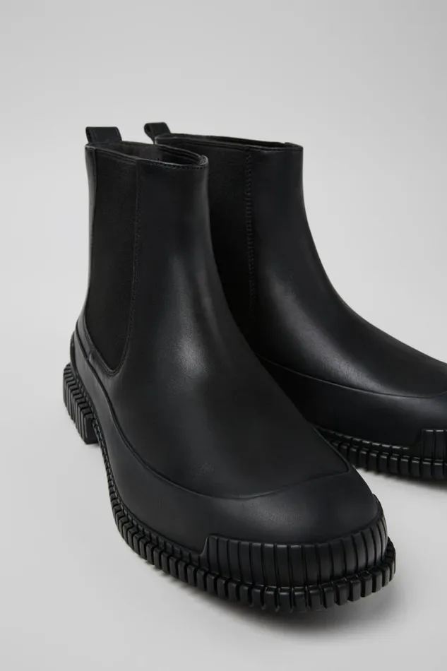 Men Camper Ankle Boots Pix Black Leather Ankle Boots