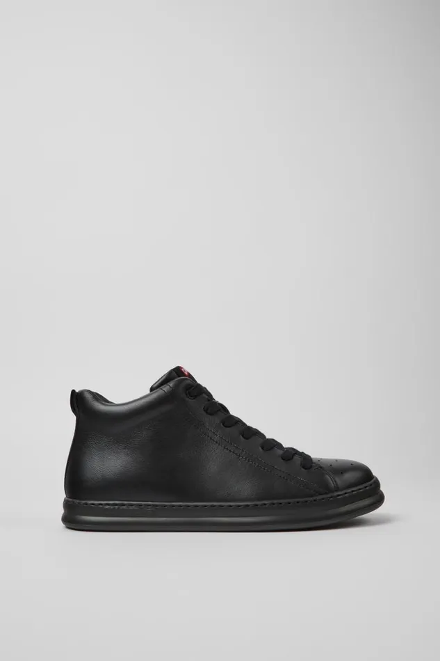 Men Camper Ankle Boots Runner Black Leather Ankle Boots Men Camper Ankle Boots Runner Black Leather Ankle Boots
