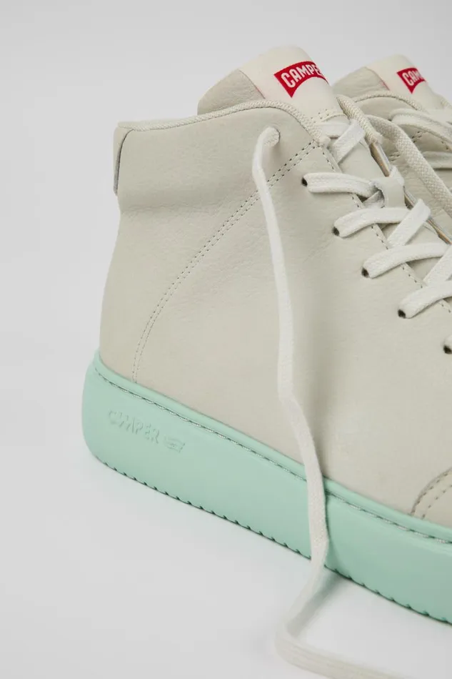 Men Camper Ankle Boots Runner K21 White Leather Sneaker Bootie