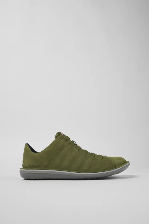 Men Camper Casual Shoes Beetle Green Nubuck Low Sneaker Men Camper Casual Shoes Beetle Green Nubuck Low Sneaker