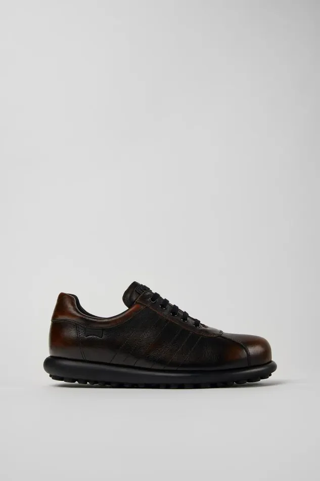 Men Camper Casual Shoes Pelotas Blackbrown Leather Shoes