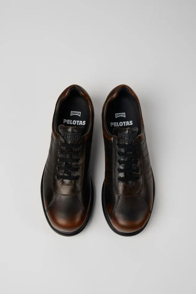 Men Camper Casual Shoes Pelotas Blackbrown Leather Shoes Men Camper Casual Shoes Pelotas Blackbrown Leather Shoes