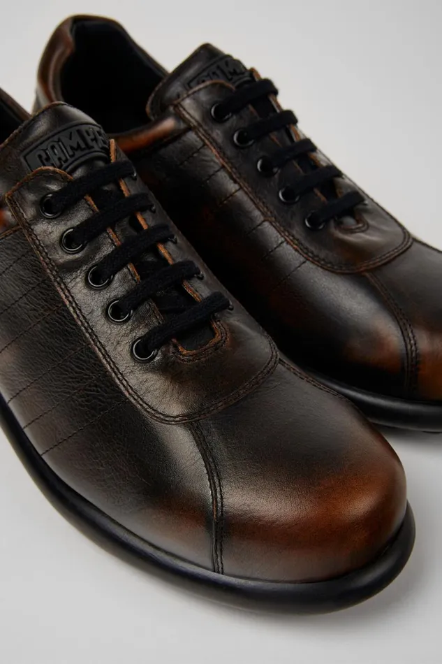 Men Camper Casual Shoes Pelotas Blackbrown Leather Shoes Men Camper Casual Shoes Pelotas Blackbrown Leather Shoes